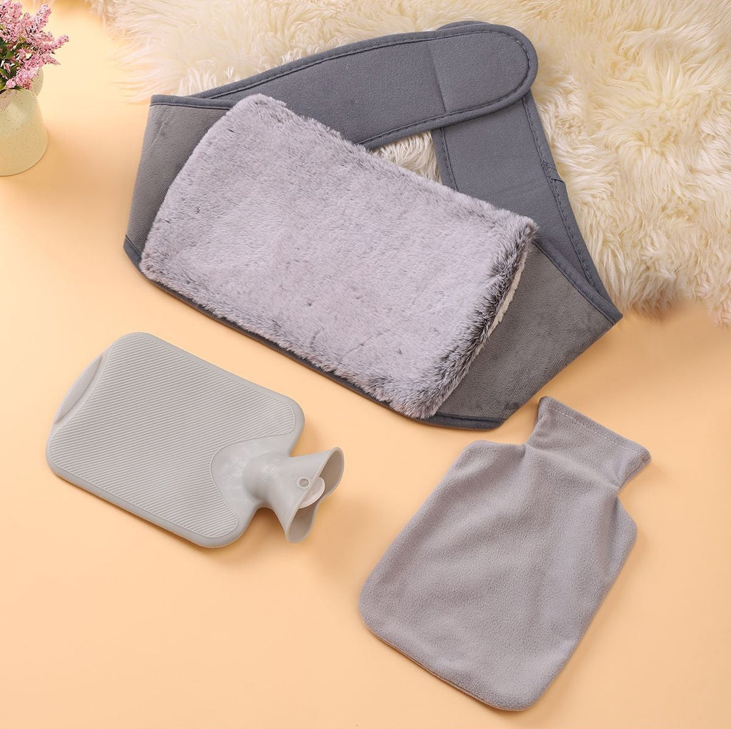 Hot water bottle belt - including gift wrapping - extra long period heat belt - extremely fluffy - perfect for back, stomach, and neck