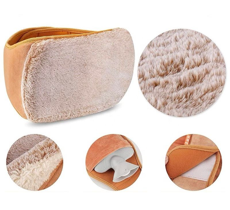 Hot water bottle belt - including gift wrapping - extra long period heat belt - extremely fluffy - perfect for back, stomach, and neck